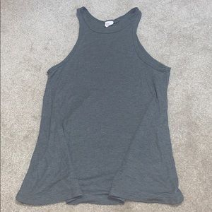 Grey Sun and Shadow flows racerback tank top
